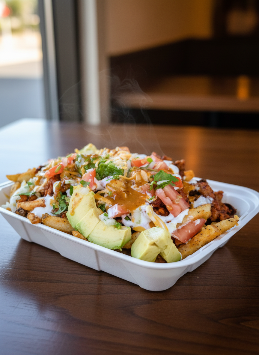 Loaded Mexican-style dish